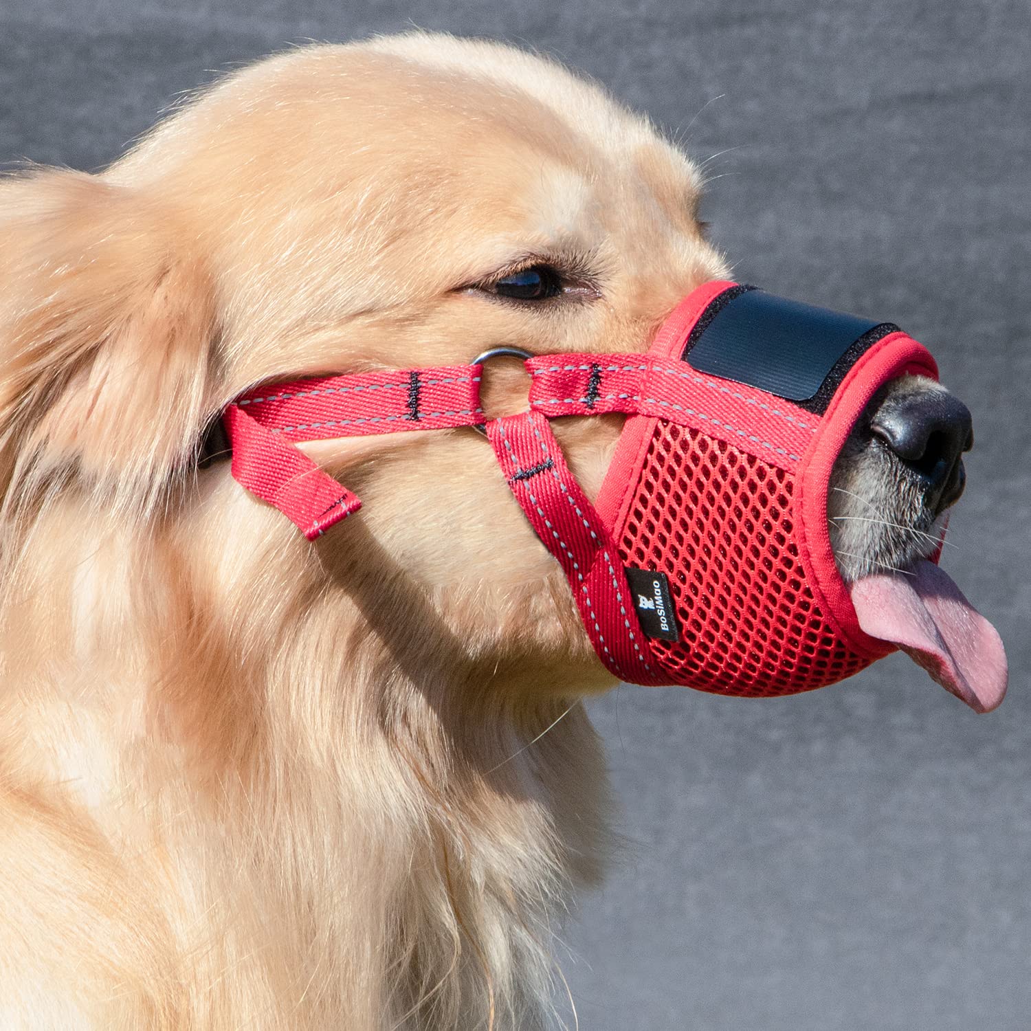 Reflective Adjustable Dog Muzzle for Small Medium Large Breeds - Soft Bite Proof Muzzle with Velcro Strap for Corgi, Beagle & Golden Retriever - Perfect for Training, Grooming & Outdoor Safety