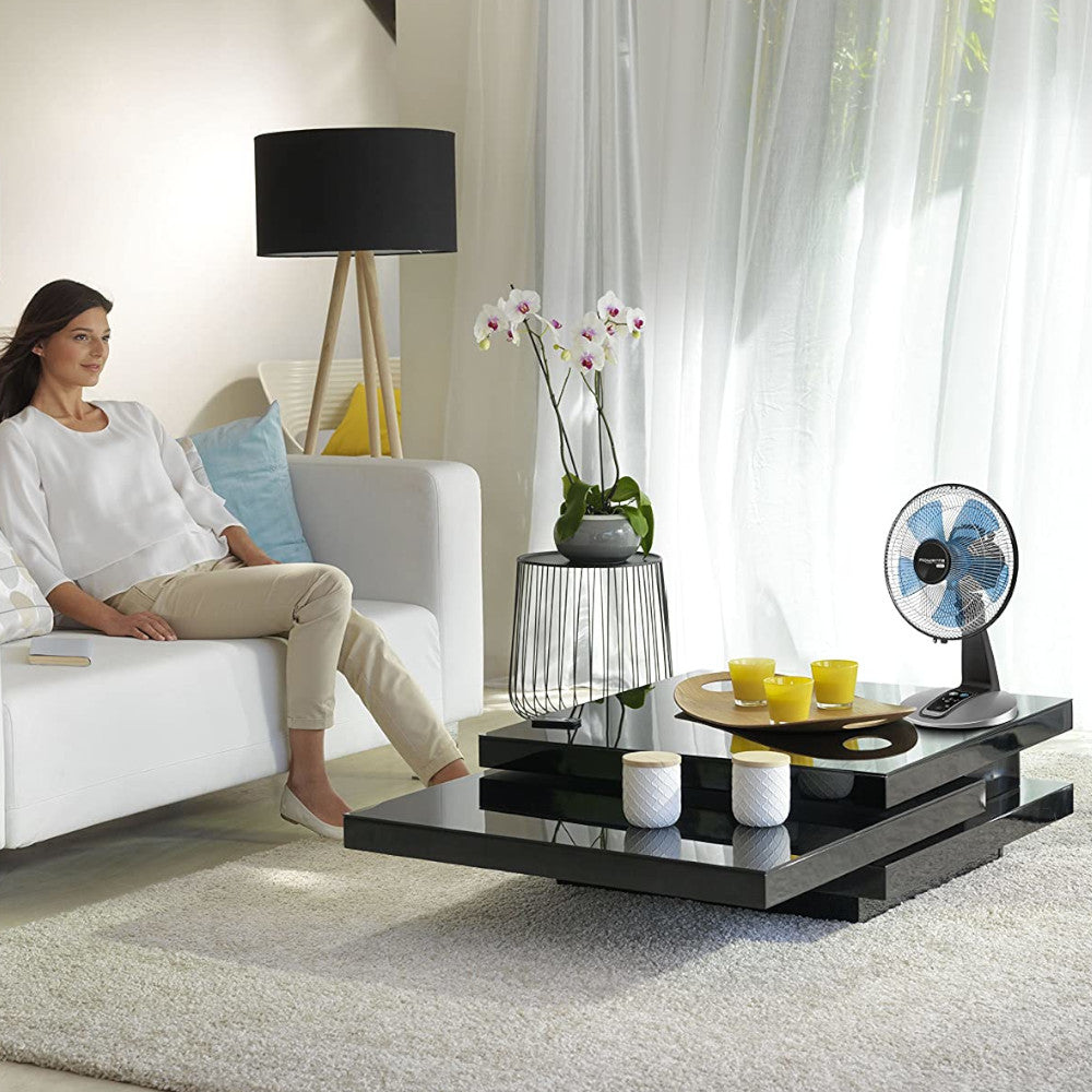 ROWENTA VU2660U2 12-inch Turbo Silence Extreme Table Top Fan - Ultra Quiet Cooling for Home, Office & Bedroom