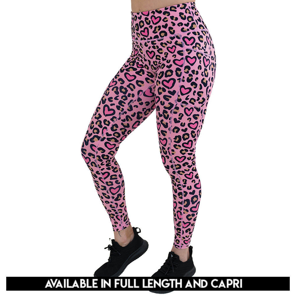 Wild At Heart Leggings - High Waist Yoga Pants for Women, Soft & Stretchy Workout Leggings - Perfect for Yoga, Gym, Running and Everyday Wear