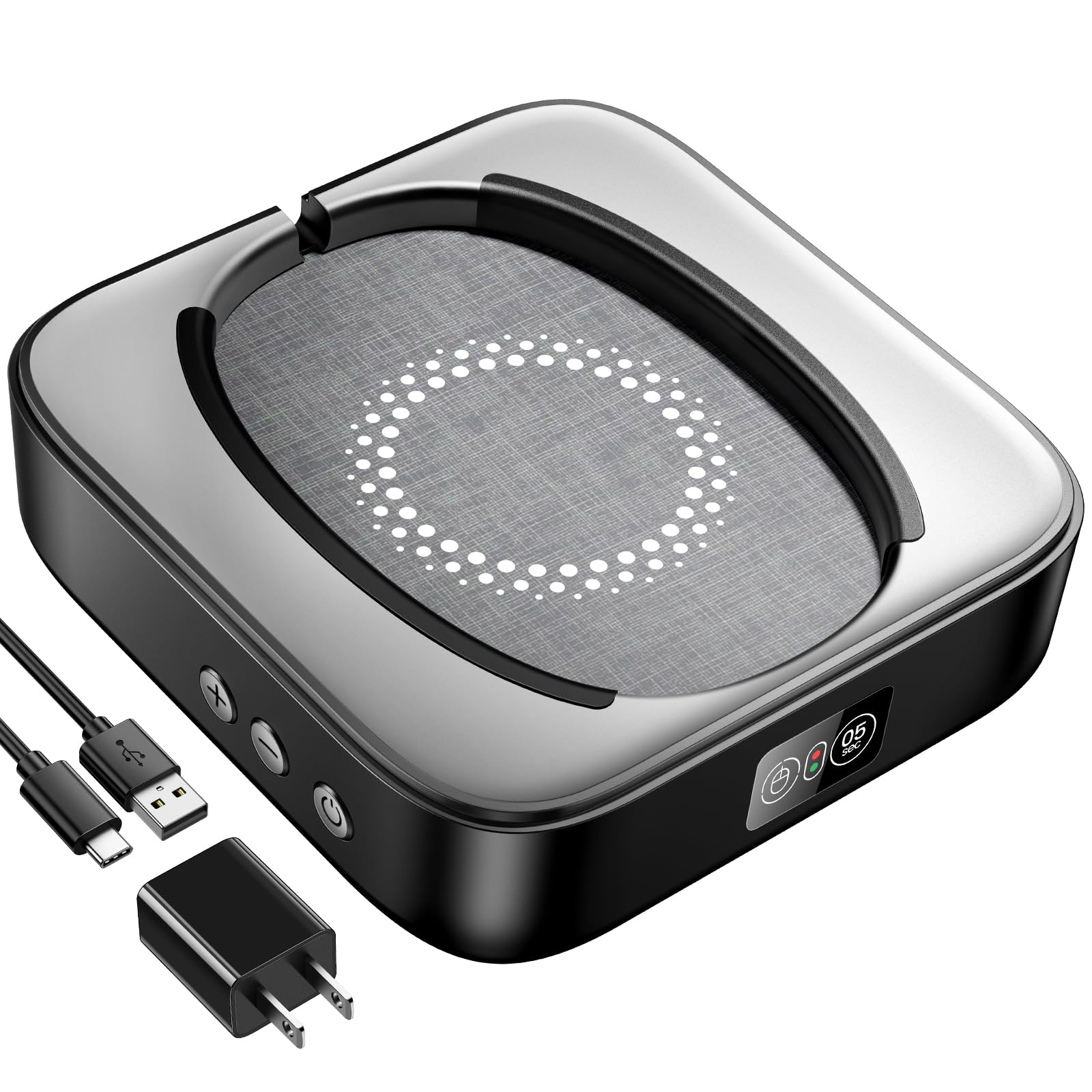 Meatanty Mouse Jiggler with Power Adapter - Silent Undetectable Mouse Mover for Computer & Laptop - Automatic Mechanical Mouse Shaker with Adjustable Timer - Prevent Sleep Mode for Remote Work, Online Meetings & Office Tasks