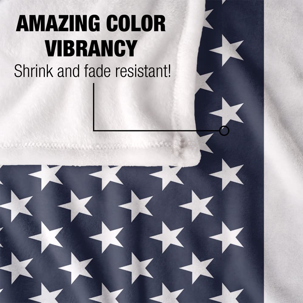 Officially Licensed American Flag Vertical Throw Blanket 50