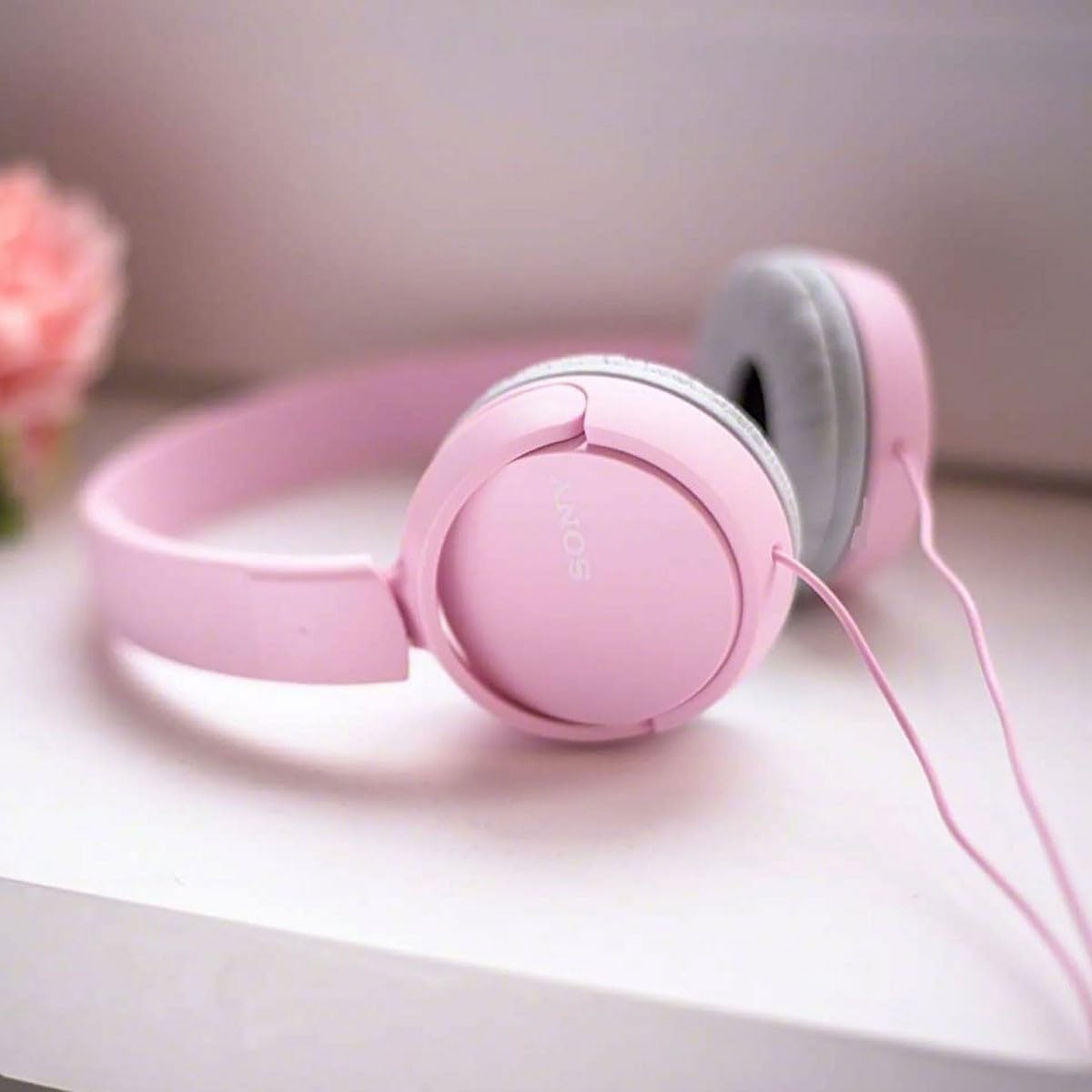 Sony ZX Series Stereo Headphones - Premium Over-Ear Headset with Noise Isolation, Rose Gold (Perfect for Music Lovers, Gaming & Travel)