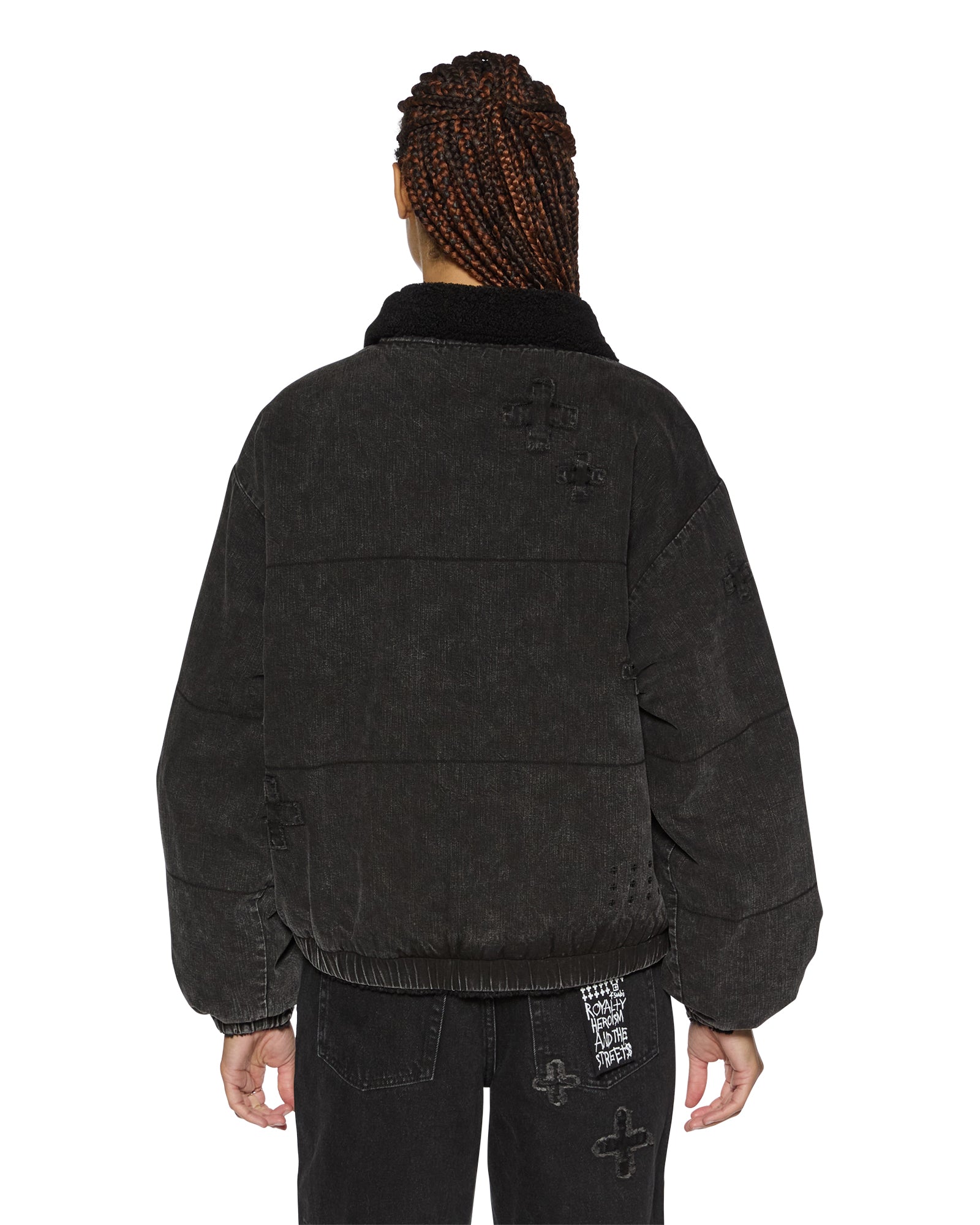 Reversible Puffer Jacket for Men & Women - Noir Kraftwerk/Black - Lightweight Warm Winter Coat for Outdoor Activities & Travel