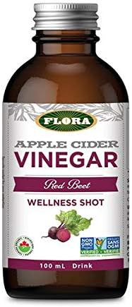 Organic Flora Apple Cider Vinegar with Mother - Raw, Unfiltered, Probiotic-Rich - Perfect for Detox, Weight Loss & Salad Dressings