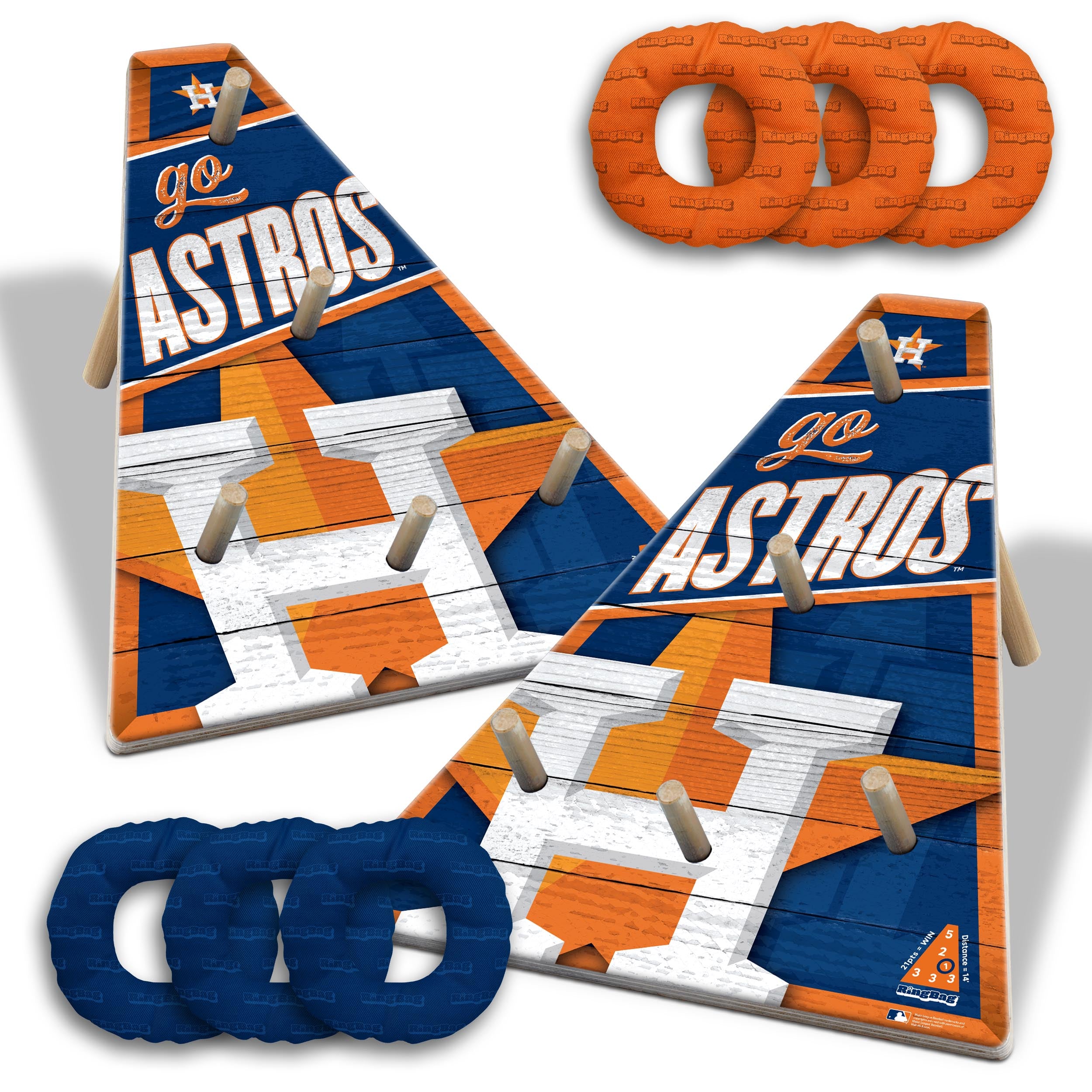 Official MLB Licensed Ring Toss Game Set - Outdoor Backyard Party & Tailgate Games for Adults & Kids - Perfect for BBQ, Picnic, Camping & Beach Fun