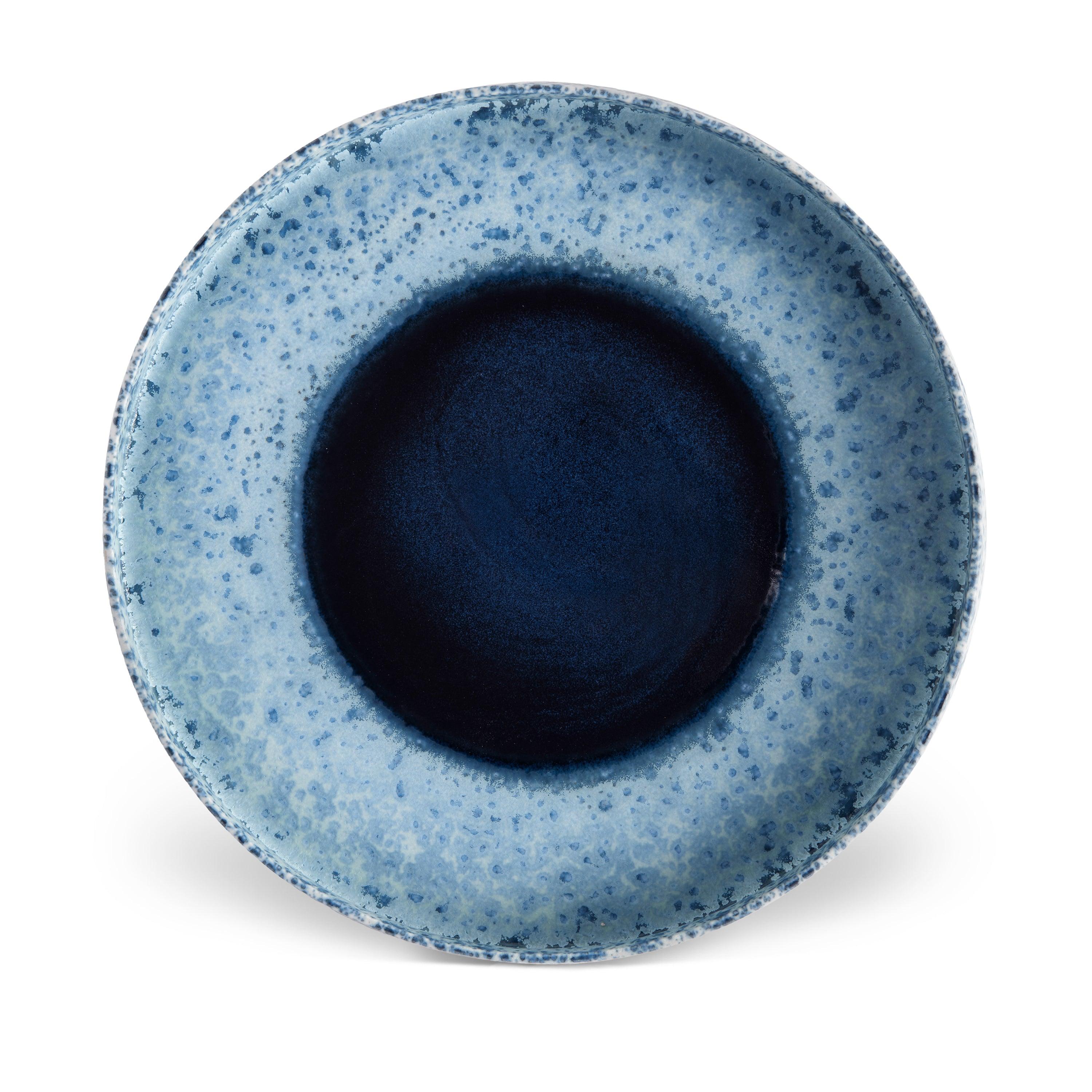 Terra Round Platter - Large Indigo Ceramic Serving Dish for Dinner Parties, Entertaining & Home Decor