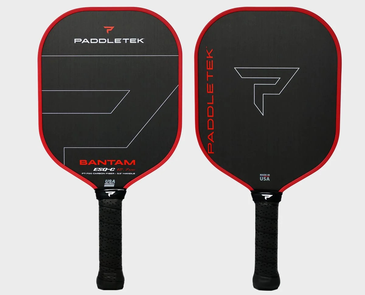 Paddletek Bantam ESQ C 12.7mm Pickleball Paddle - Lightweight Carbon Fiber Pickleball Racket for Tournament Play & Outdoor Games