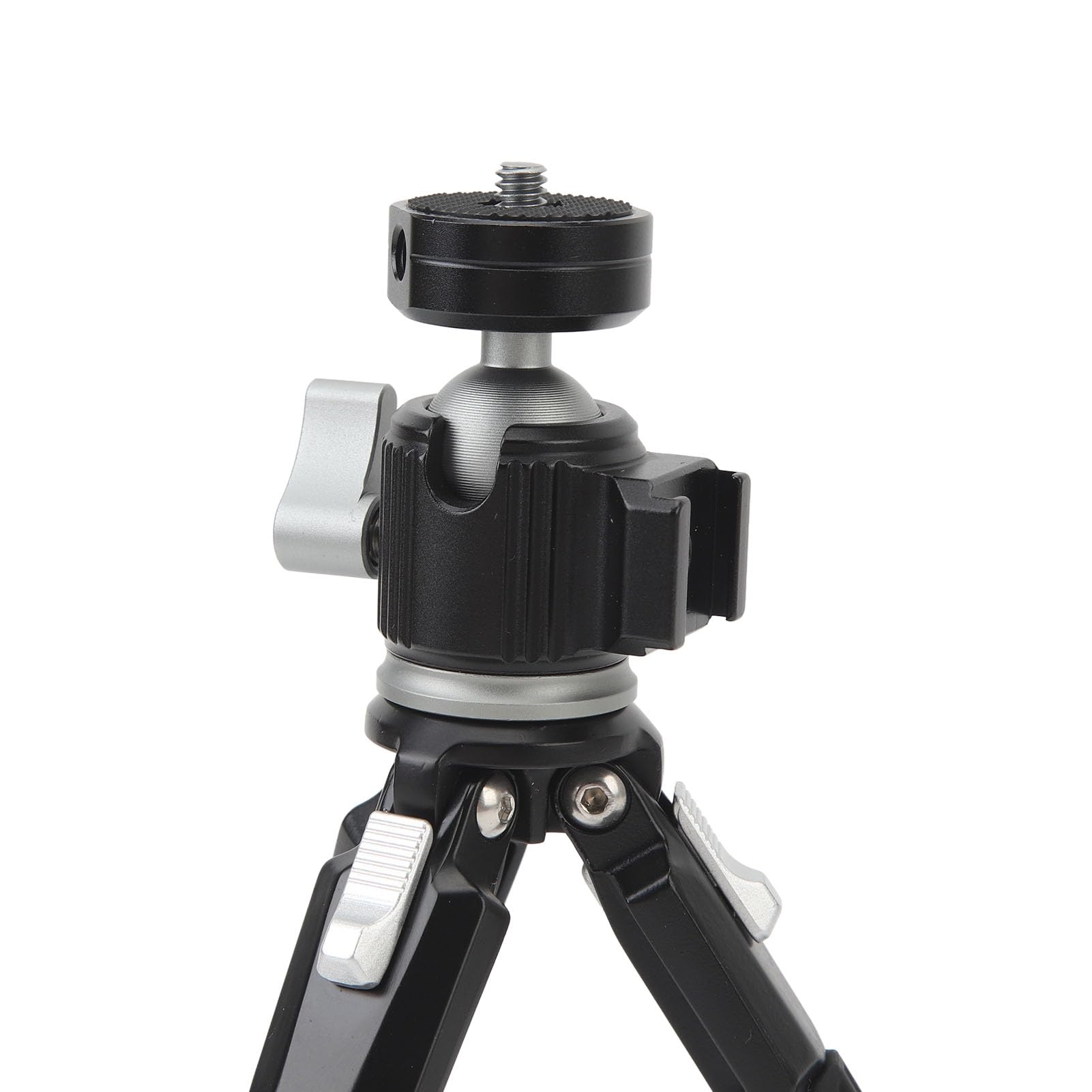 360° Rotating Ball Head Tabletop Tripod - 2-in-1 Aluminum Alloy Mini Stand for Smartphones, Cameras & Projectors | Perfect for Vlogging, Live Streaming & Home Theater Setup
