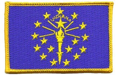 Indiana Iron-on Embroidered Patch - State Pride Decorative Sew-on Badge for Jackets, Hats, Bags & DIY Crafts
