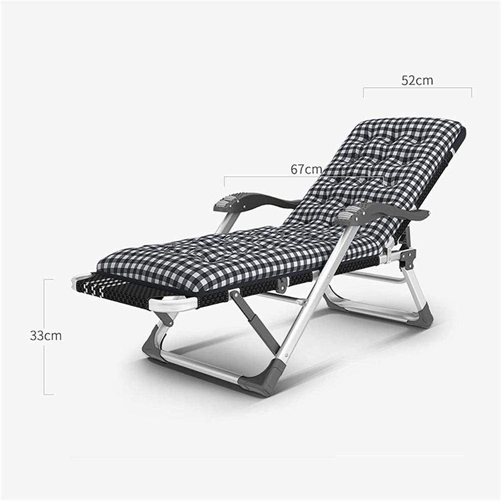 White & Black Adjustable Folding Outdoor Lounge Chair with Cushion - Garden Recliner, Sun Lounger for Poolside, Beach, Patio, Camping & Backyard Relaxation | Weather-Resistant Comfort for Outdoor Living
