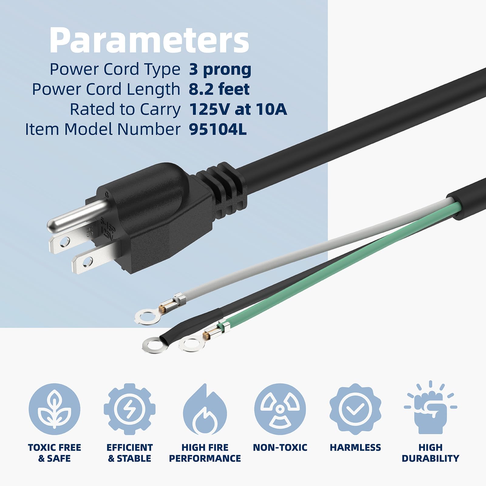 2 Pack Heavy Gauge Power Cord for SKILSAW SPT77WM SPT78W - Replacement Parts for Worm Drive & Circular Saws