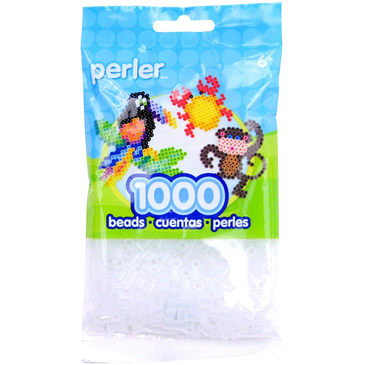 1000pcs Clear Small Perler Beads for DIY Fuse Bead Crafts - Perfect for Jewelry Making, Kids Art Projects & Home Decor