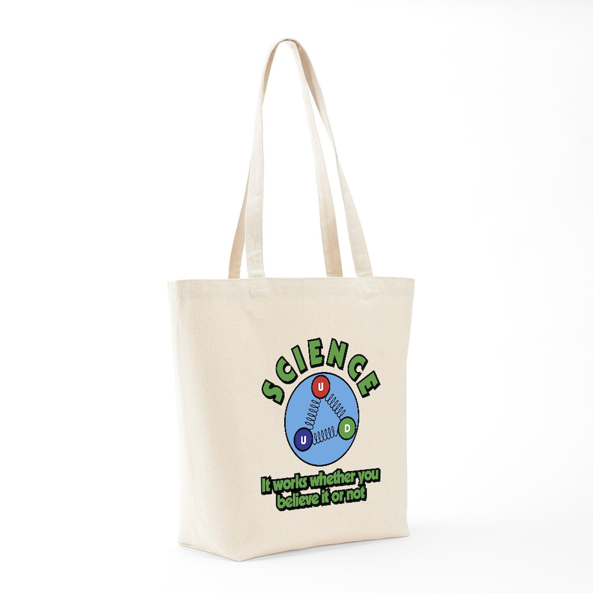 Science It Works Whether You Believe It Tote Bag - Natural Canvas Reusable Shopping Bag for Groceries, Beach & Everyday Use