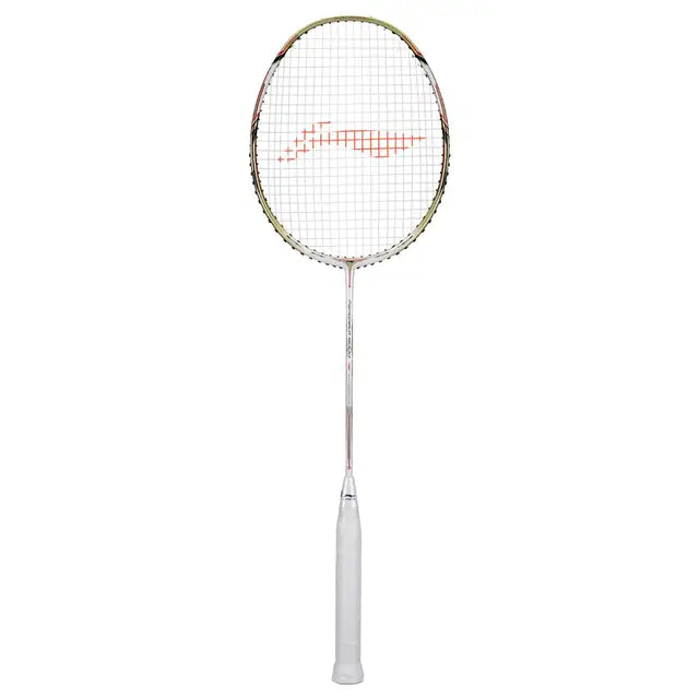 Li Ning Aeronaut 9000 White/Gold Badminton Racket - Professional Prestrung Racquet for Advanced Players | Perfect for Tournaments & Training | Made in China