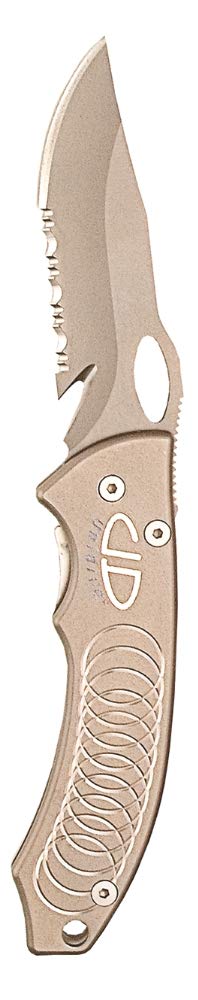 Premium Titanium Folding Pocket Knife with Leather Sheath - Compact EDC Tool for Camping, Hiking & Outdoor Survival