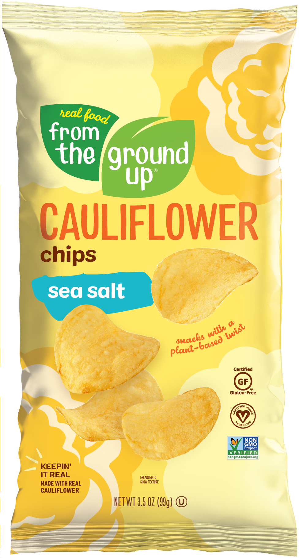 Crunchy Sea Salt Cauliflower Chips - Gluten-Free, Vegan Snack for Healthy Lifestyle | Perfect for Keto, Paleo Diets & On-the-Go Snacking