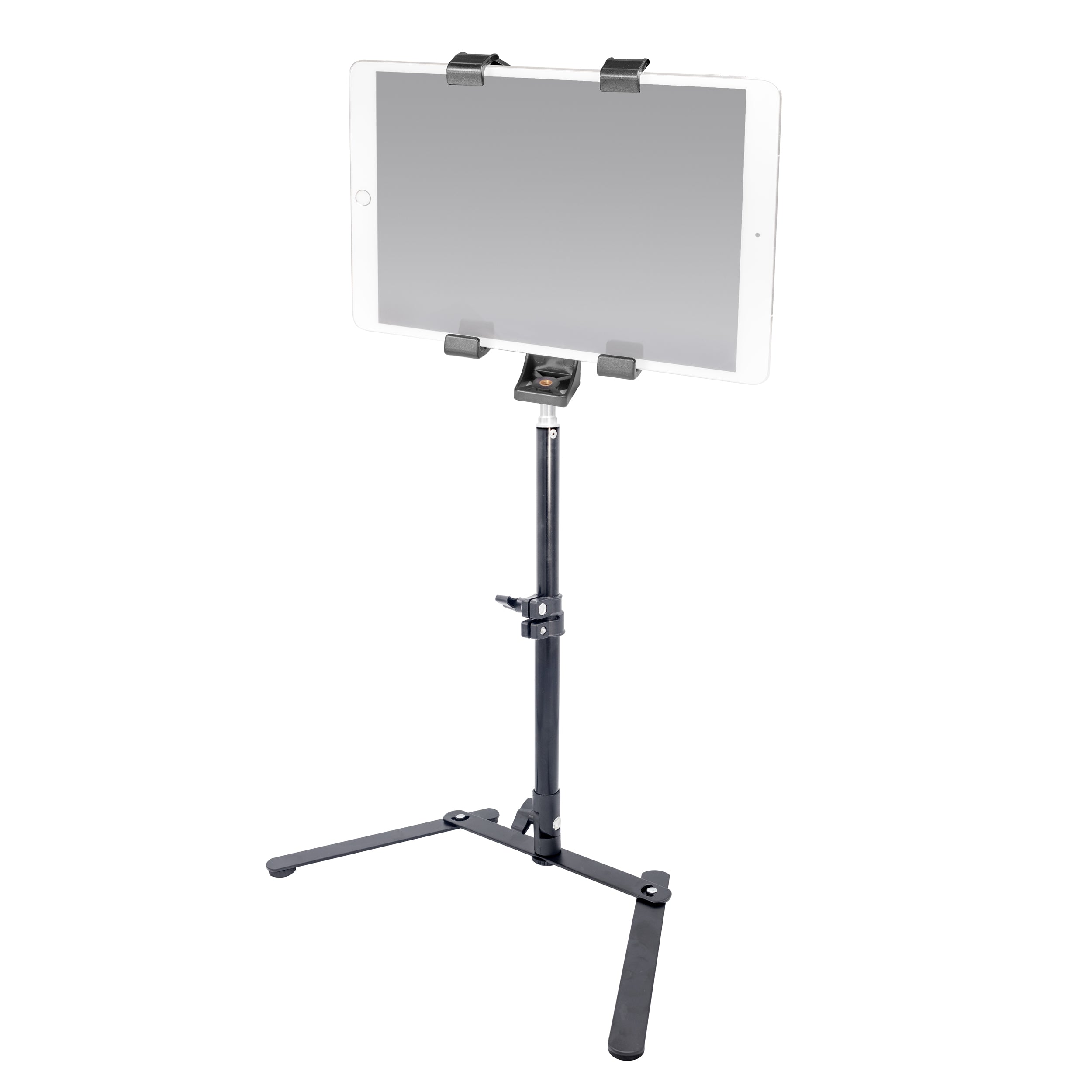 Adjustable Table Top Stand with Smart Tablet Bracket - Perfect for Home Office, Online Classes & Kitchen Recipe Viewing