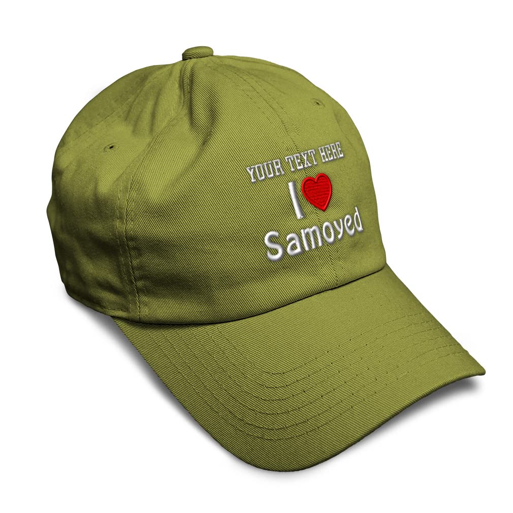 Soft Baseball Cap with (Love) Samoyed & Red Heart Design - Unisex Pet Lovers Dad Hat for Men & Women - Perfect for Dog Walking, Outdoor Activities & Casual Wear