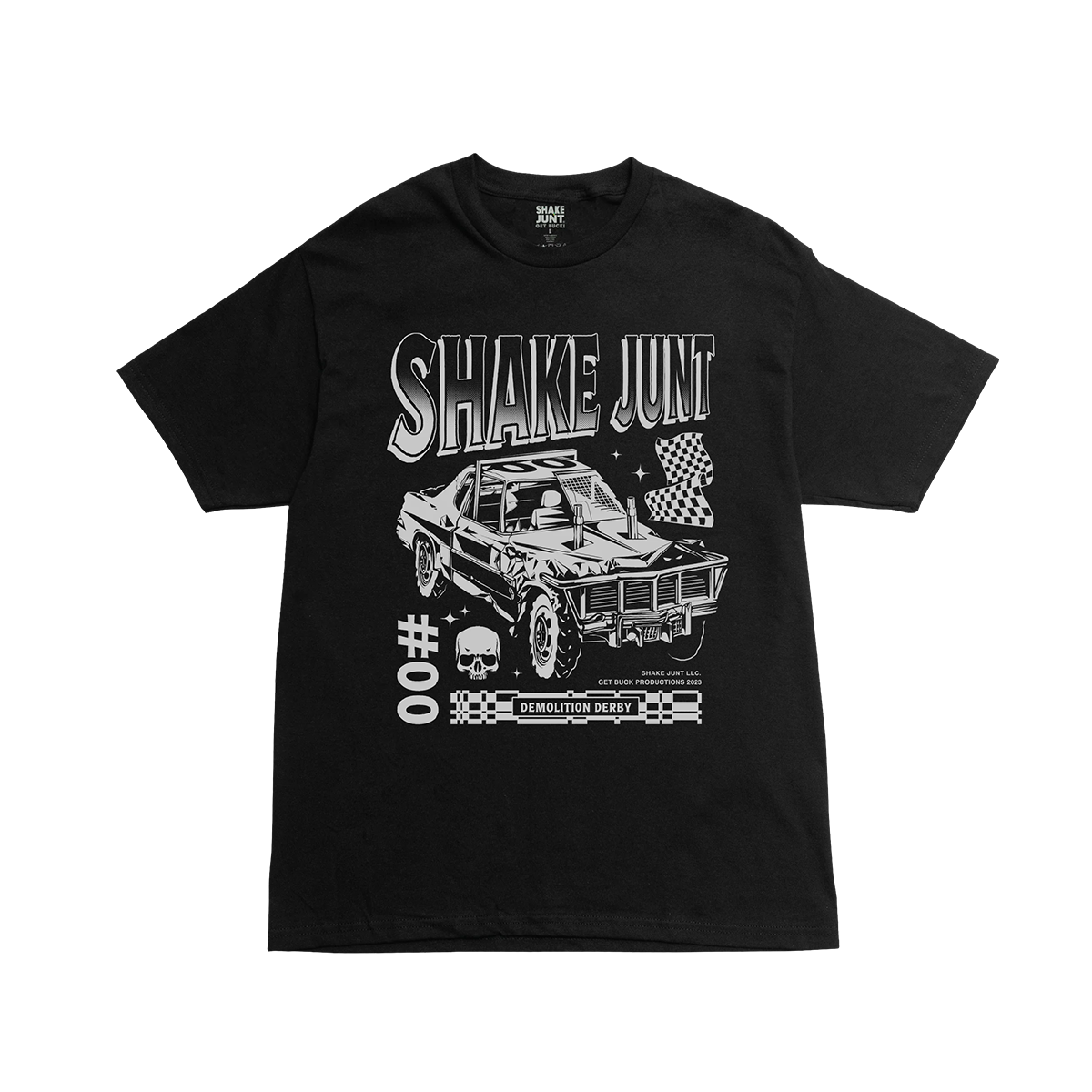 Shake Junt Demolition T-Shirt - Black Men's Graphic Tee for Skateboarding & Streetwear Fashion | Casual Wear & Urban Style