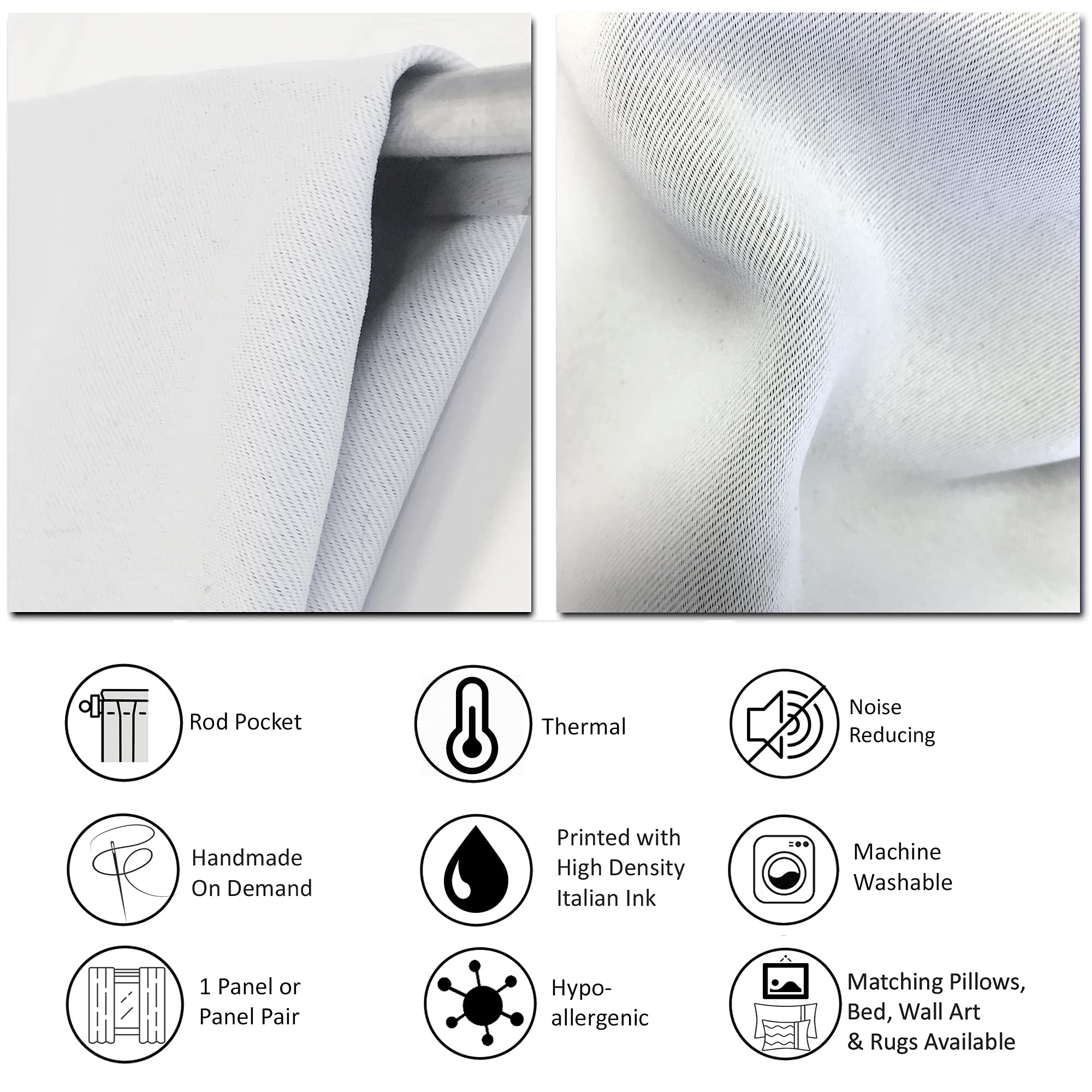 DesignQ Blackout Curtains 'Circles & Triangles' Pattern - Thermal Insulated Room Darkening Drapes for Bedroom & Living Room (52x90, Single Panel) - Perfect for Night Shift Workers, Light Sleepers & Home Theater Setup