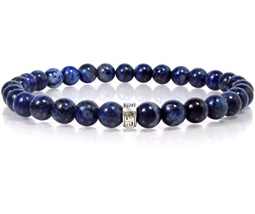 Lapis Lazuli Bracelet for Men - Natural Stone Beaded Bracelet, Unisex Healing Crystal Jewelry, Stylish Gift for Him - Perfect for Meditation, Yoga & Everyday Wear