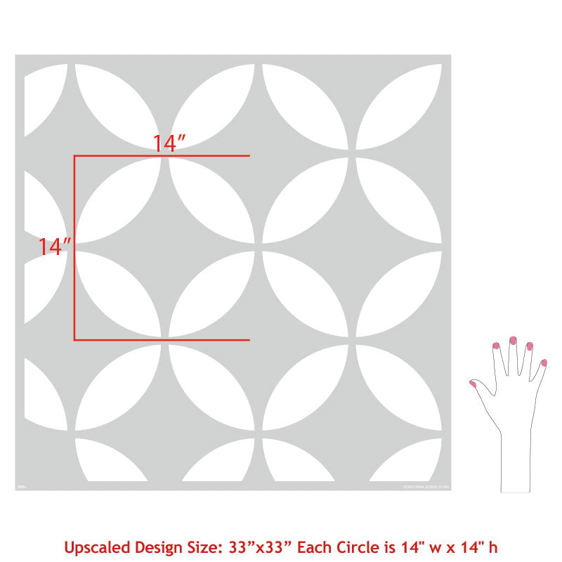 Premium Endless Circles Stencil for DIY Crafts, Wall Art, and Scrapbooking – Perfect for Home Decor & Creative Projects