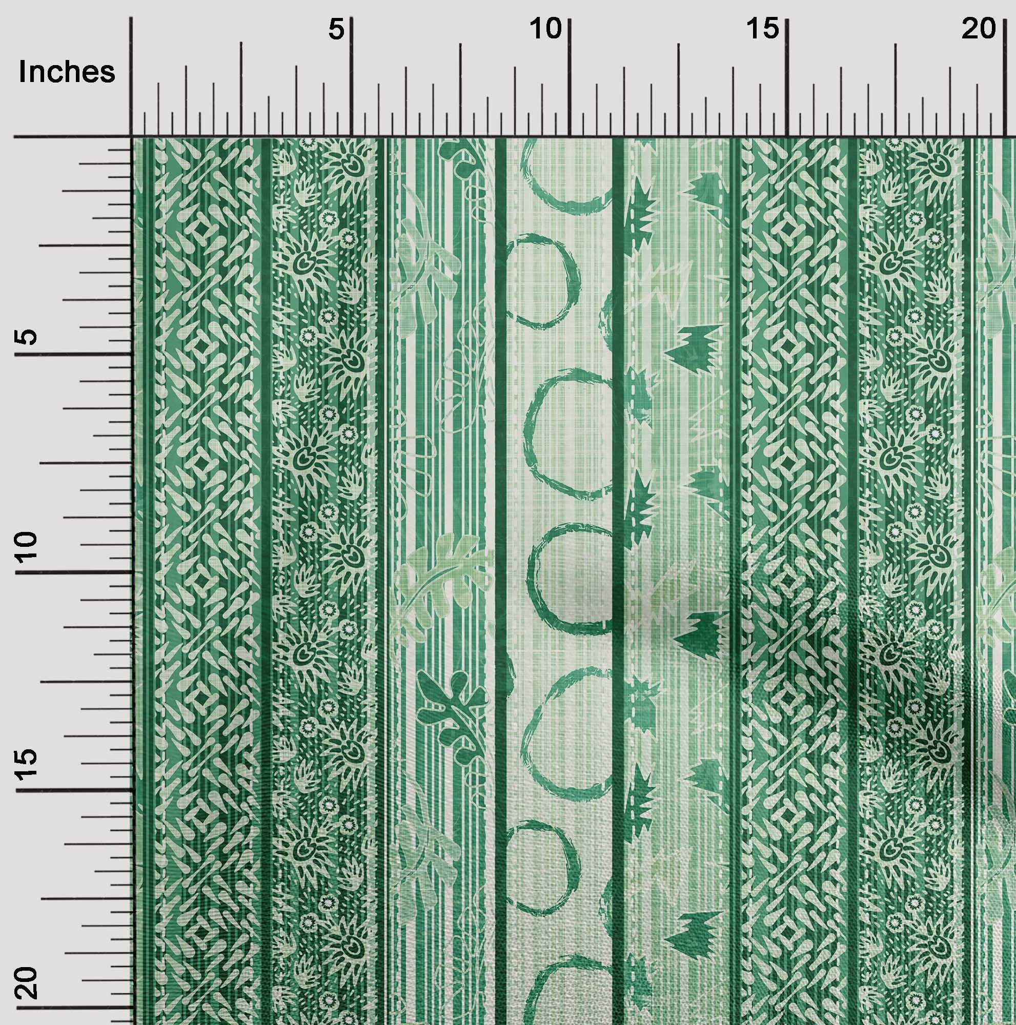 Premium Cotton Flex Green Batik Fabric by The Yard - 40 Inch Wide for DIY Clothing, Quilting & Sewing Projects - Perfect for Dresses, Scarves & Home Decor