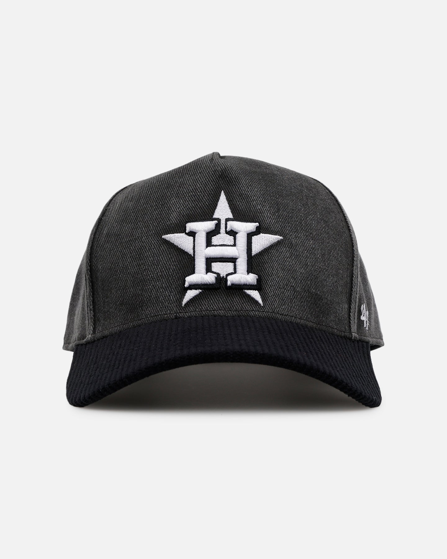 47 Brand Houston Astros 'Apollo Corduroy' Snapback Hat - Black Adjustable Baseball Cap for Men & Women - Perfect for Sports Games, Casual Wear & Fan Collections