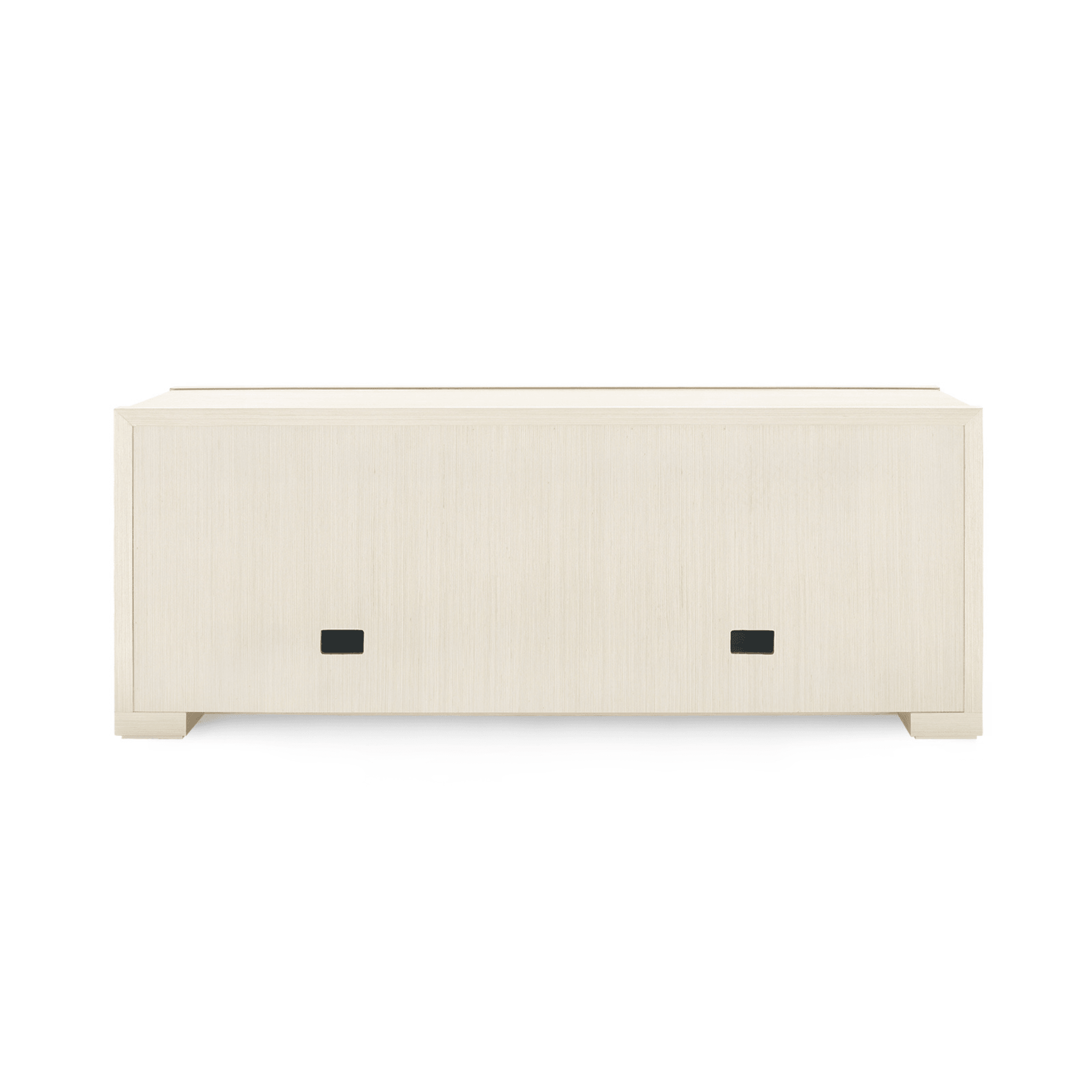 Blake Four Door Cabinet in Blanched Oak - Customizable Pull Options for Living Room, Bedroom & Office Storage