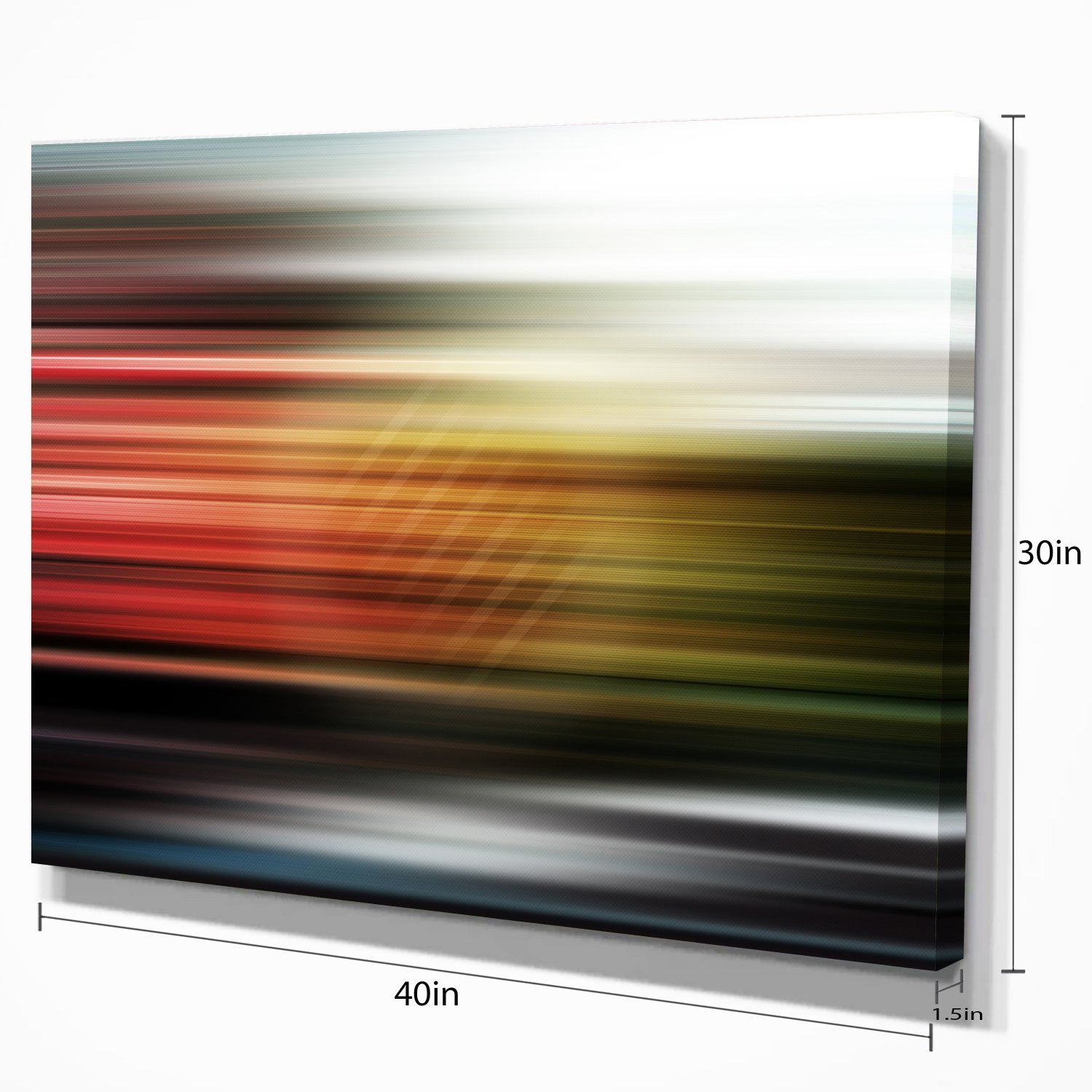 Modern Horizontal Lights Contemporary Art Canvas Print - Perfect for Living Room, Bedroom & Office Wall Decor