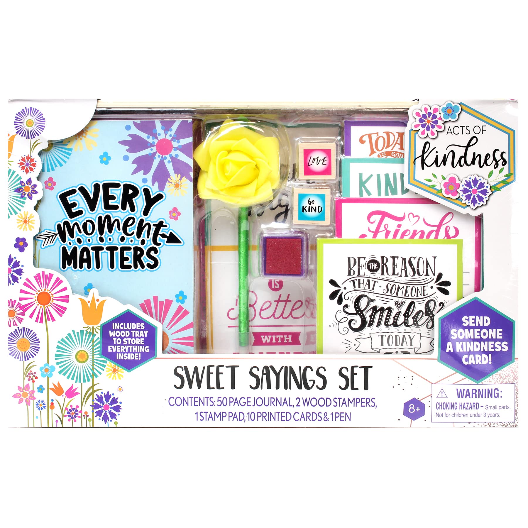 Tara Toys Acts of Kindness Sweet Sayings Craft Kit for Kids - DIY Friendship Card Making Set with Inspirational Messages - Perfect for Classroom Activities, Birthday Parties & Family Bonding