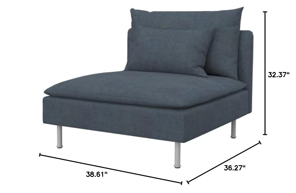 Söderhamn 1-Seat Section Replacement Cover - Soft Grey Fabric Sofa Slipcover | Perfect for Living Room, Bedroom & Home Decor Upgrade