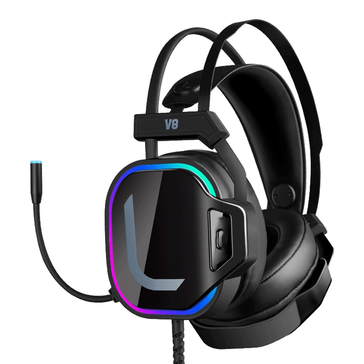 Premium Wired Gaming Headset with Noise-Canceling Microphone - Compatible with PC, PS4, PS5, Xbox One & Series X - Black | Perfect for Competitive Gaming, Online Meetings & Streaming