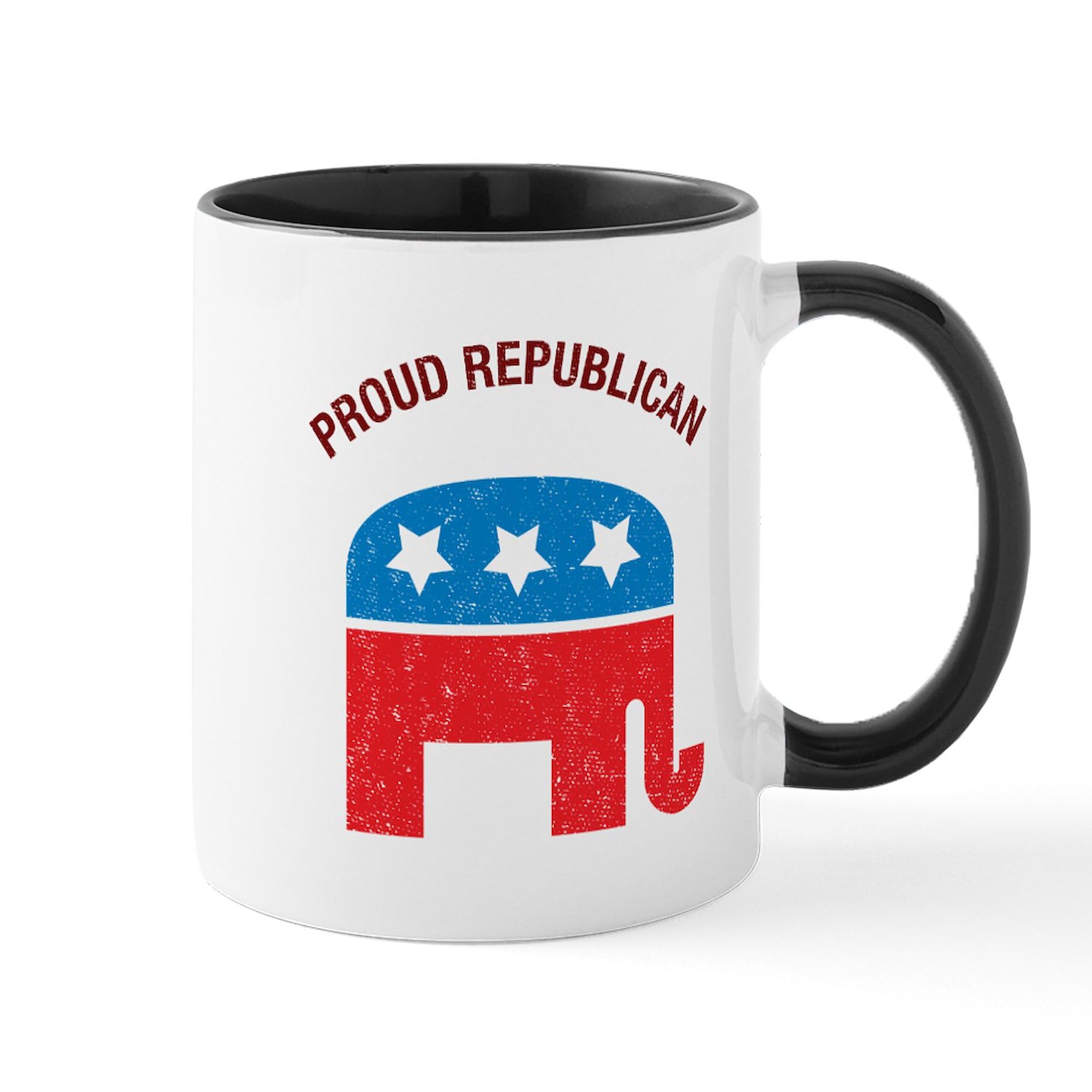 Proud Republican Mug - 11 oz (325 ml) Ceramic Coffee Cup for Tea & Hot Drinks - Perfect for GOP Supporters, Political Events & Office Use