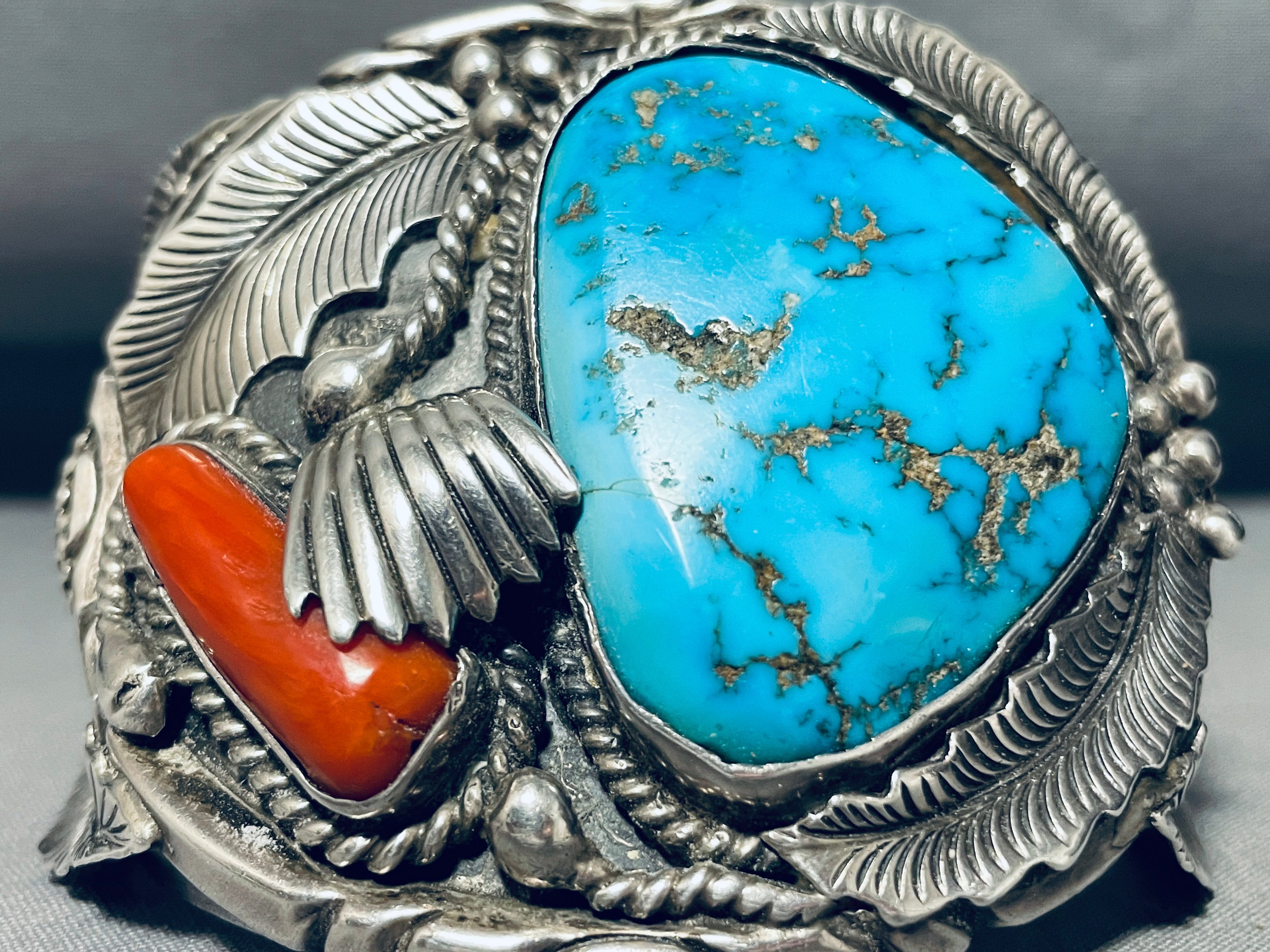 Authentic Vintage Navajo Turquoise Sterling Silver Bracelet - 148g Handcrafted Native American Jewelry for Women - Perfect for Boho, Western & Festival Fashion