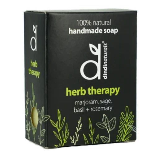Dindi Naturals Herbal Therapy Soap Bar 110g - Organic, Handmade, Vegan - Perfect for Sensitive Skin & Aromatherapy at Home