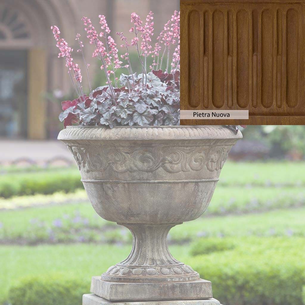 Campania International Smithsonian Foliated Scroll Urn - Classic Garden Planter for Outdoor Decor, Patio, and Landscaping | Elegant Floral Display for Home & Garden