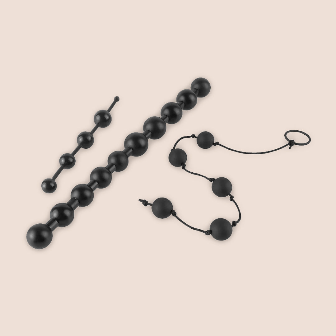 Anal Fantasy Beginner's Bead Kit - Premium Silicone Anal Beads Set for Adults | Pleasure Training & Sensual Exploration | Perfect for Couples Play & Solo Stimulation