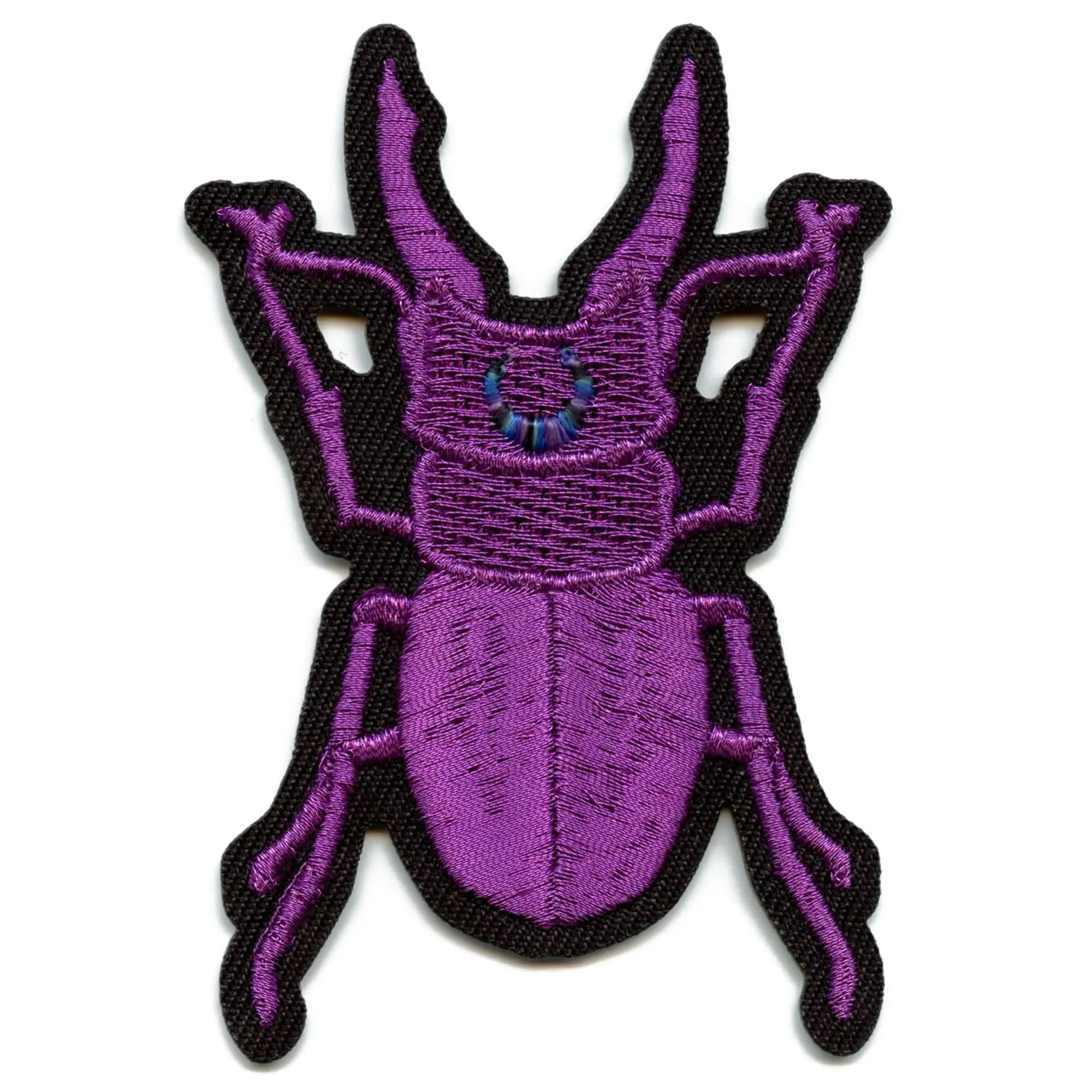 Exclusive Mystical Beetle Patch with Crescent Moon - Embroidered Iron-On for Jackets, Bags & DIY Crafts | Unique Gothic & Boho Style Accessory