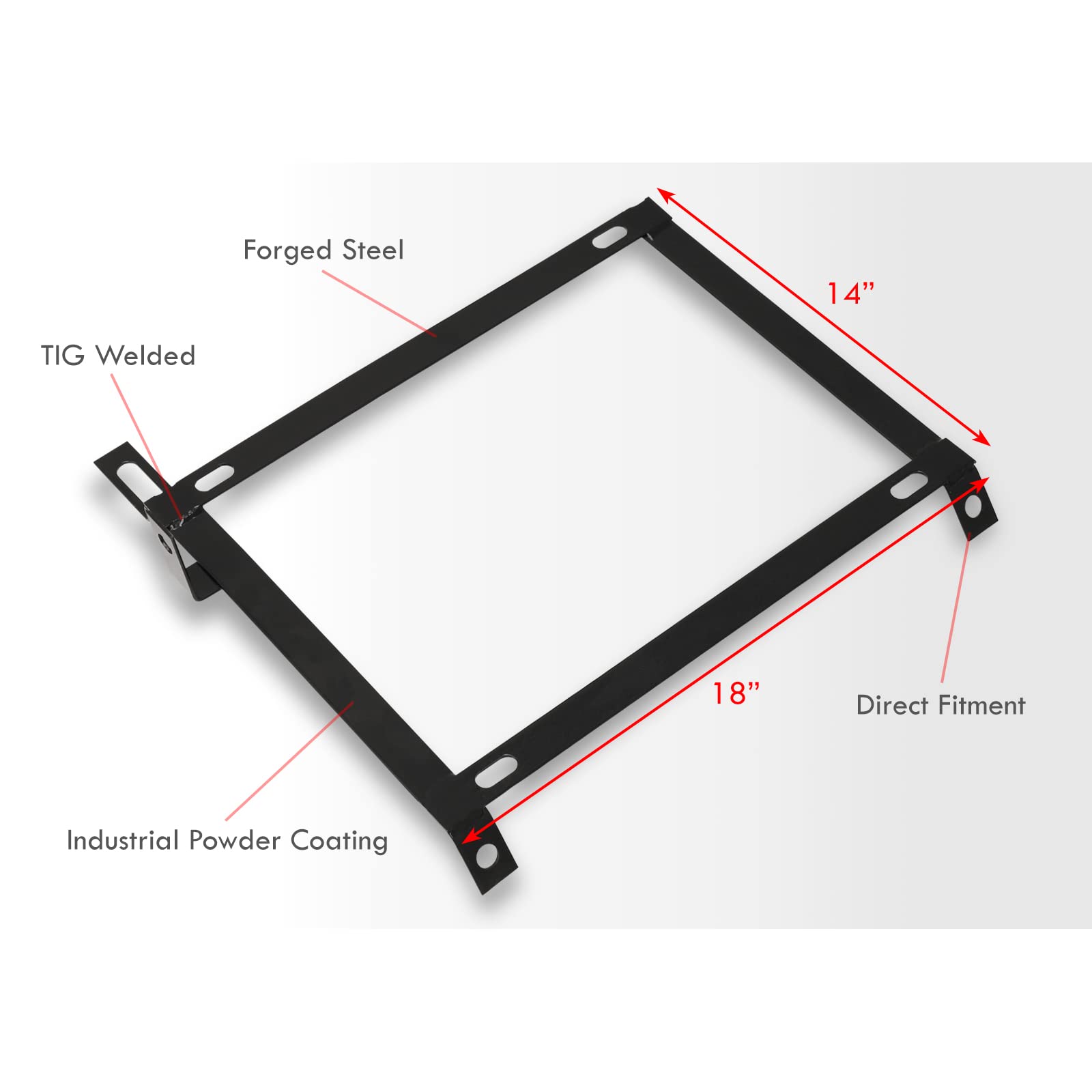 JDM Racing Bucket Seat Rails & Brackets - Left + Right Pair for Honda Integra DB8 DC2 (1994-2001) | Direct Replacement Mounting Kit | Perfect for Track Racing & Car Modifications
