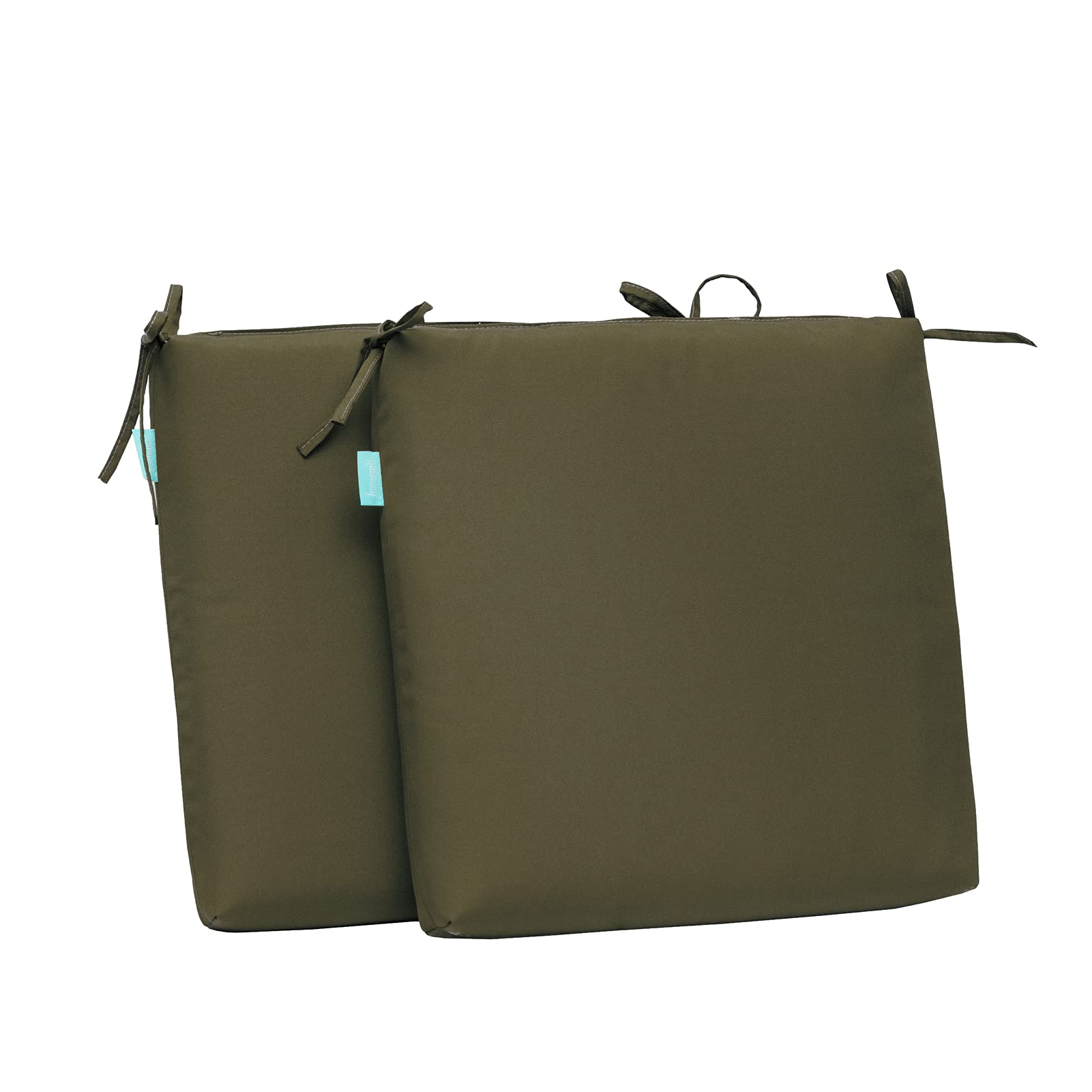 QILLOWAY 4-Pack Square Chair Cushions for Dining & Patio – 17x17x3 Inch All-Weather Indoor Outdoor Seat Pads (Sage Green) – Perfect for Kitchen, Garden, Deck, and Poolside Relaxation
