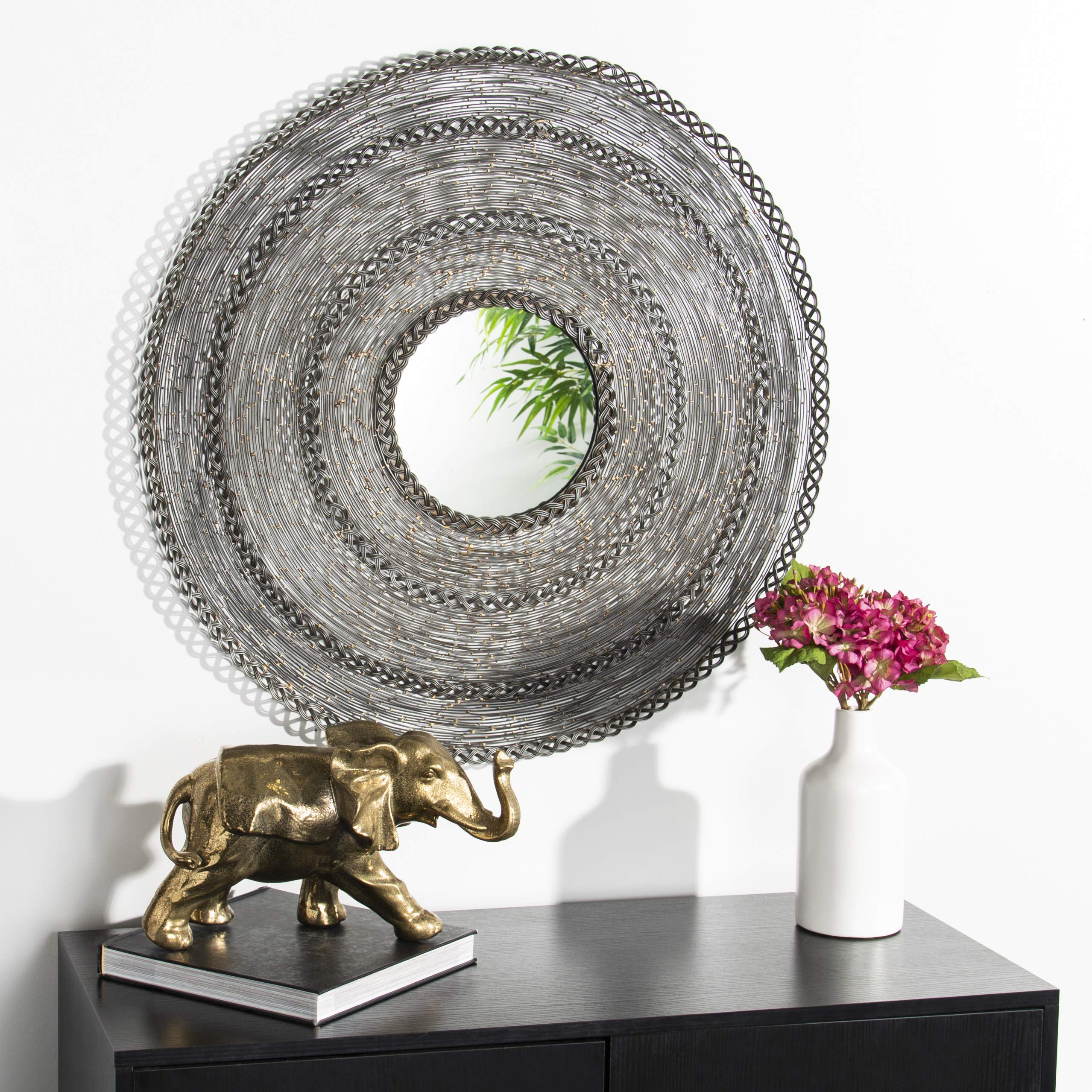 Safavieh Home Collection Dalston Zinc Finish Mirror - Elegant Wall Mirror for Living Room, Bedroom & Entryway Decor
