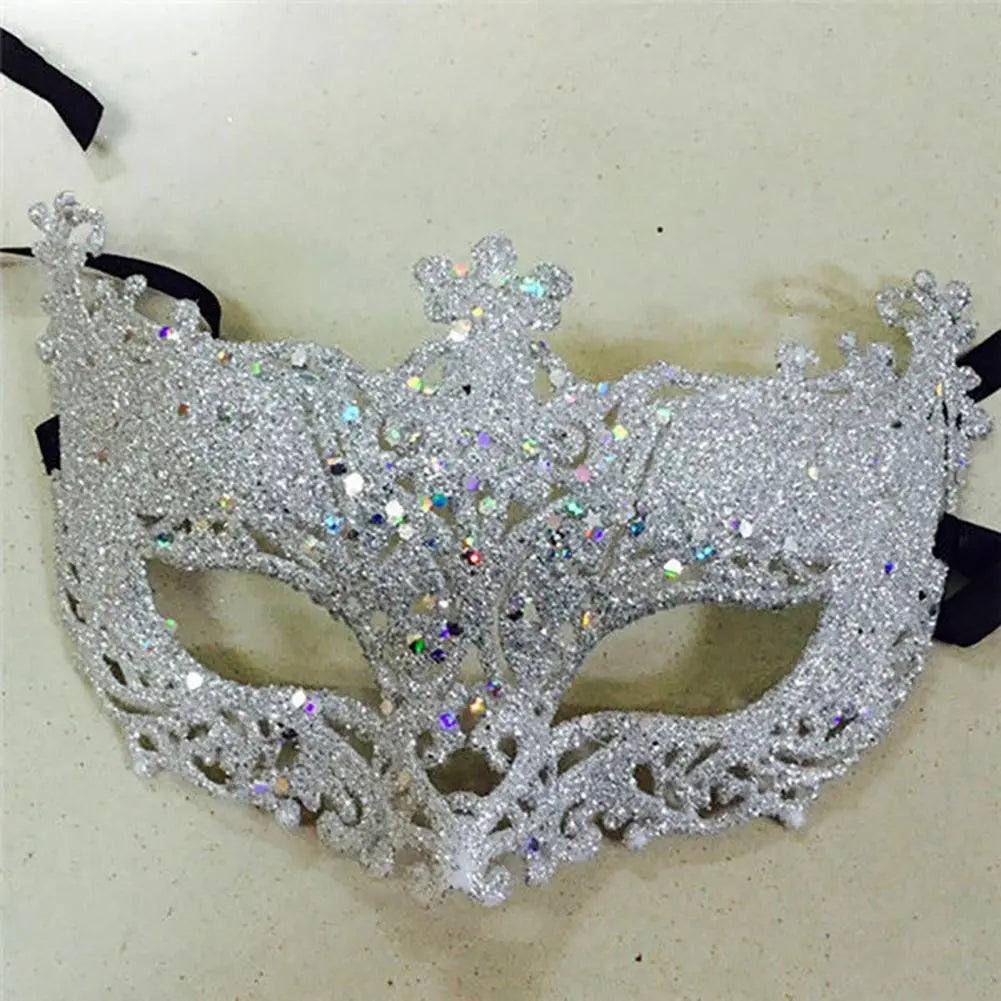 Sparkling Anime Cosplay Mask - Glitter Masquerade Face Cover for Halloween, Cosplay, and Themed Parties - Perfect for Costumes and Festive Events