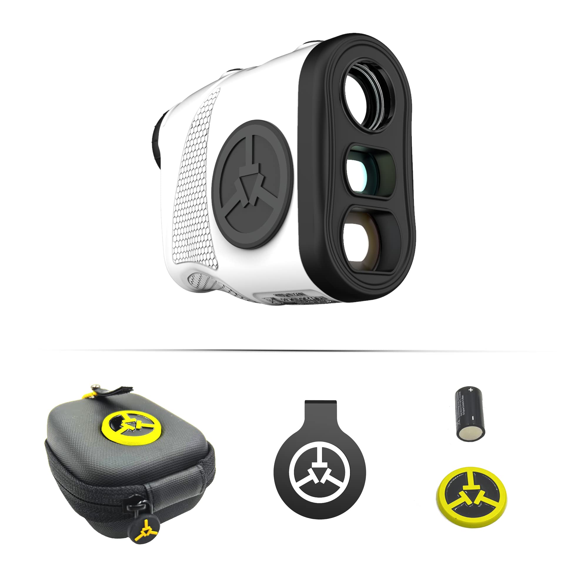 TecTecTec KLYR Golf Rangefinder with Slope - Laser Range Finder with 2022 Optics | Includes Belt Clip, Magnetic Holder, Premium Case & Golf Ball Marker | Perfect for Golf Tournaments, Practice & Course Navigation