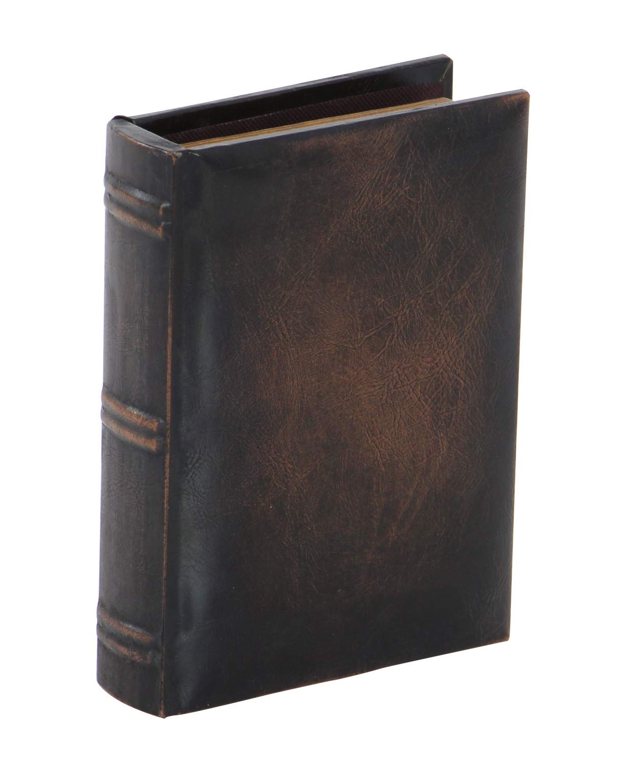 Deco 79 Set of 3 Wooden Decorative Book-Shaped Storage Boxes with Faux Leather Detailing - 13