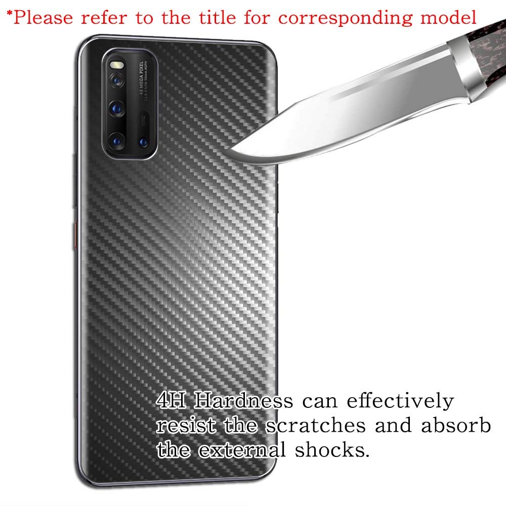 2 Pack ALCATEL One Touch Pop Icon Back Screen Protector Film - Carbon Black TPU Guard Cover (Not Tempered Glass) | Scratch Protection for Phone Back Cover | Perfect for Outdoor Activities & Daily Use