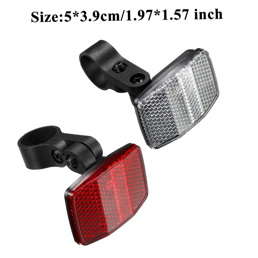 10PCS Bike Reflectors - Front & Rear Bicycle Safety Lights for Handlebar & Saddle | High Visibility Cycling Accessories for Night Riding & Commuting