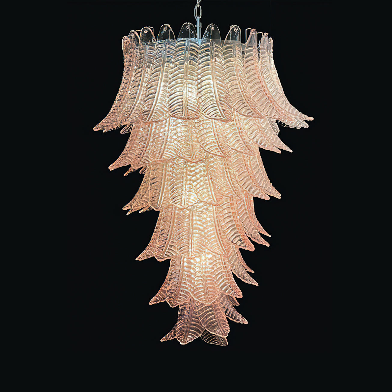 Felci Murano Glass Chandelier - Handcrafted Italian Crystal Ceiling Light Fixture for Dining Room, Living Room & Bedroom | Elegant Home Decor Lighting