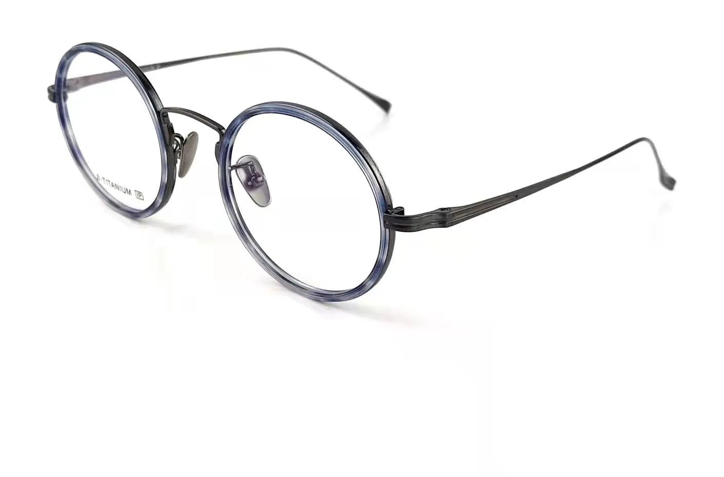 Aimee Unisex Full Rim Round Oval Titanium Eyeglasses 1061 - Lightweight & Durable Titanium Frame for Men & Women - Perfect for Reading, Work, and Everyday Fashion