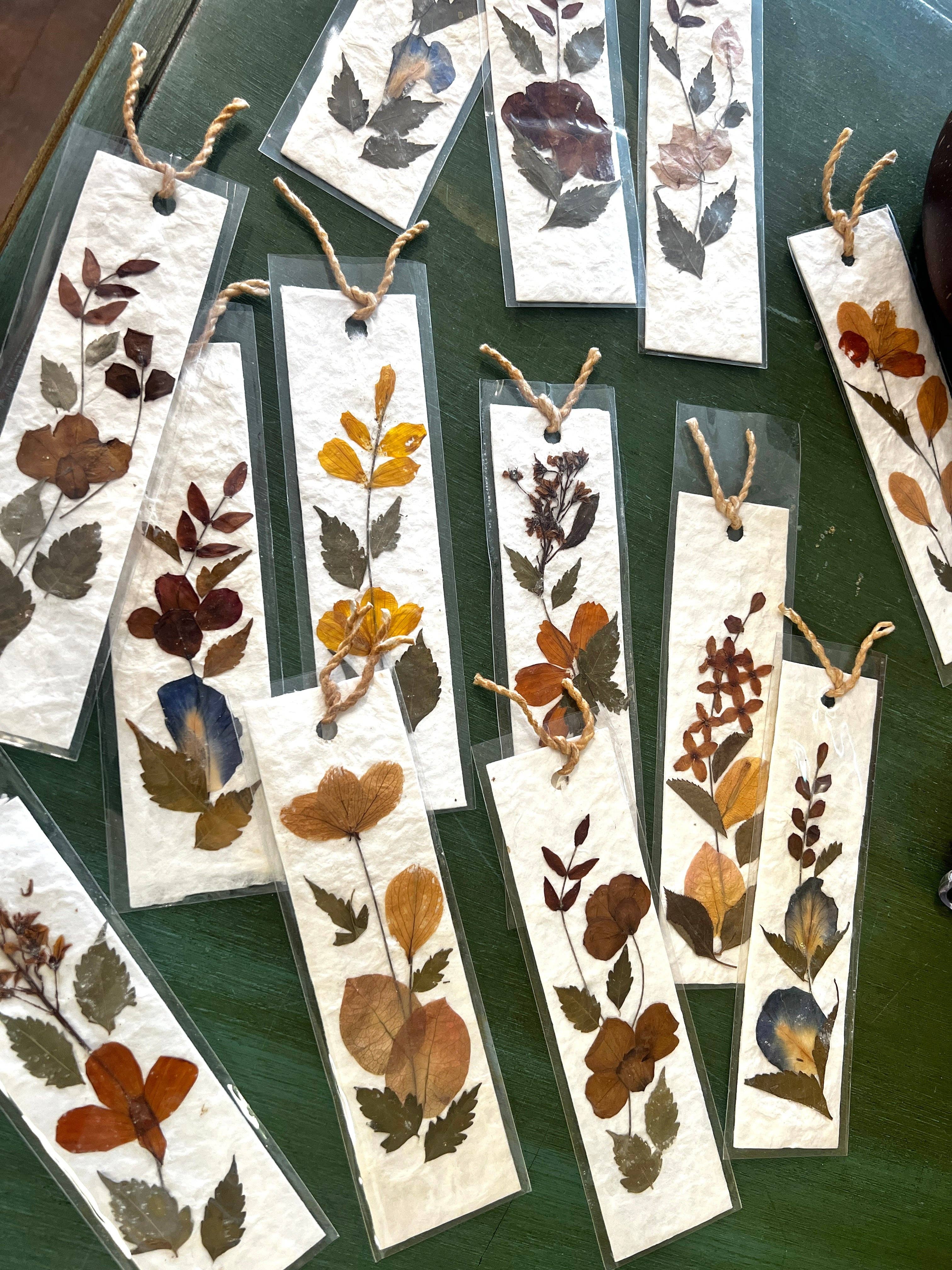 Handmade Mulberry Tree Bookmarks with Real Pressed Flowers - Unique Botanical Gifts for Book Lovers, Readers & Writers - Perfect for Journals, Bibles & Reading Accessories